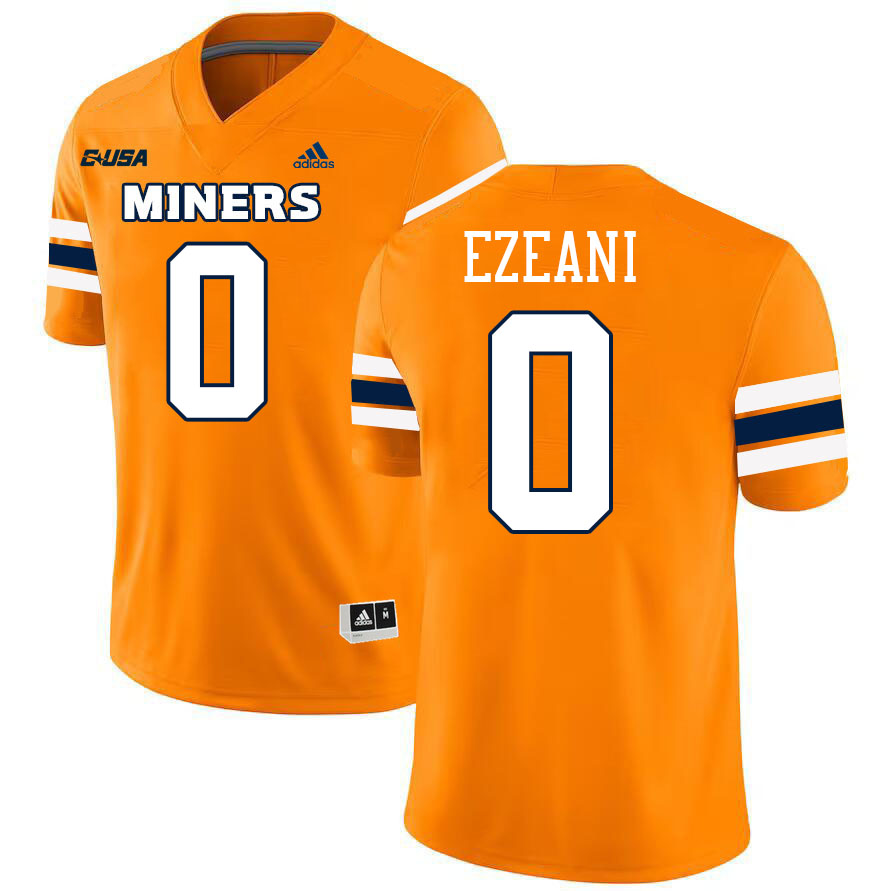#0 Udoka Ezeani UTEP Jersey,UTEP Miners College Football Jersey,Uniforms-Orange